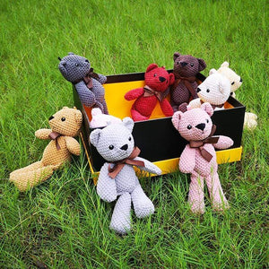 Planet Gates Cartoon Teddy Bear Rabbit Plush Toys Cute Bunny Keychain Pendant Doll Soft Stuffed Animal Plush Toy Wedding Party Birthday Decor