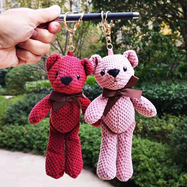 Planet Gates Cartoon Teddy Bear Rabbit Plush Toys Cute Bunny Keychain Pendant Doll Soft Stuffed Animal Plush Toy Wedding Party Birthday Decor