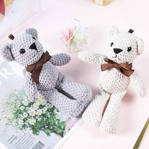 Planet Gates Cartoon Teddy Bear Rabbit Plush Toys Cute Bunny Keychain Pendant Doll Soft Stuffed Animal Plush Toy Wedding Party Birthday Decor
