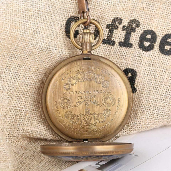 Planet Gates Carving Automatic Mechanical Pocket Watch Chain Double Open Face Tourbillon Self Wind Watches Men  New Male Clock Gifts