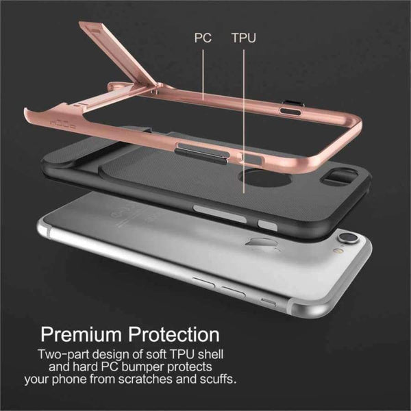 Planet Gates Case for iPhone 7/7 Plus Slim Luxury Brand Phone Case PC+Silicone Phone Sleek Anti-Knock Back Cover for iPhone7 Shell