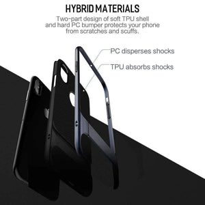 Planet Gates Case for iPhone X Slim Luxury Brand Phone Case PC+Silicone Phone Sleek Anti-Knock Back Cover for iPhoneX 5.8" Shell