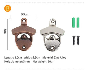 Cast Iron Vintage Bottle Opener Wall Mounted Wine Soda Opener Tools Bar Beer Openers Accessories Home Kitchen Party Supplies