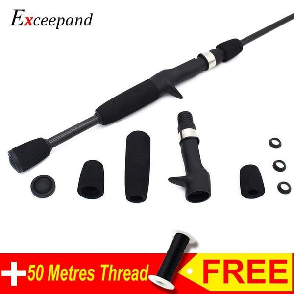 Planet Gates Casting Fishing Rod Handle Black EVA Foam Split Pole Grips Replacement Parts for Fishing Rod Building or Repair
