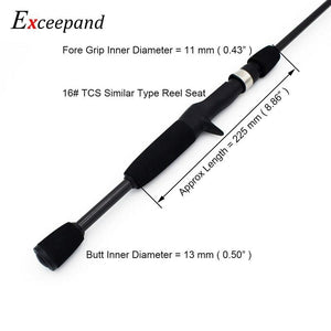 Planet Gates Casting Fishing Rod Handle Black EVA Foam Split Pole Grips Replacement Parts for Fishing Rod Building or Repair