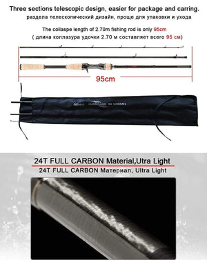 Planet Gates casting1.8m 5-20g 1.8m 2.1m 2.4m 2.7m 3 section baitcasting fishing rod travel ultra light casting spinning lure 5g-40g M/ML/MH Rod