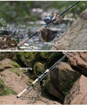 Planet Gates casting1.8m 5-20g 1.8m 2.1m 2.4m 2.7m 3 section baitcasting fishing rod travel ultra light casting spinning lure 5g-40g M/ML/MH Rod