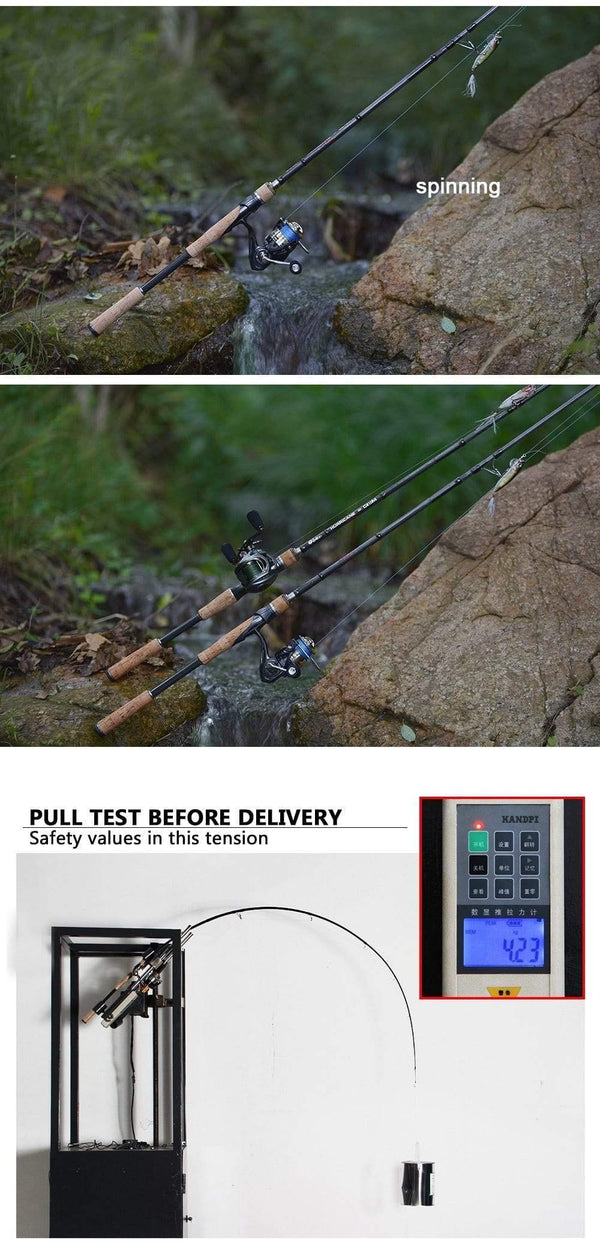 Planet Gates casting1.8m 5-20g 1.8m 2.1m 2.4m 2.7m 3 section baitcasting fishing rod travel ultra light casting spinning lure 5g-40g M/ML/MH Rod