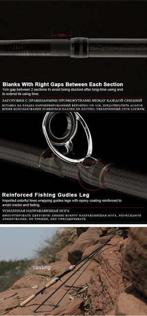Planet Gates casting1.8m 5-20g 1.8m 2.1m 2.4m 2.7m 3 section baitcasting fishing rod travel ultra light casting spinning lure 5g-40g M/ML/MH Rod