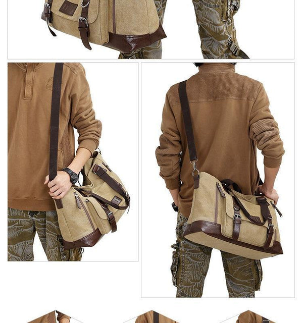 Planet Gates Casual Canvas Men Travel Bags Patchwork Leather Luggage Travel Bag Men Male Shoulder Travel Duffel Bags Messenger 1324