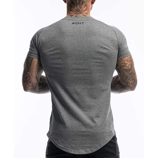 Casual Cotton Print T-shirt Men Gyms Fitness Short Sleeve Tshirt Male  Bodybuilding Workout Skinny Tee Shirt Tops Summer Clothes