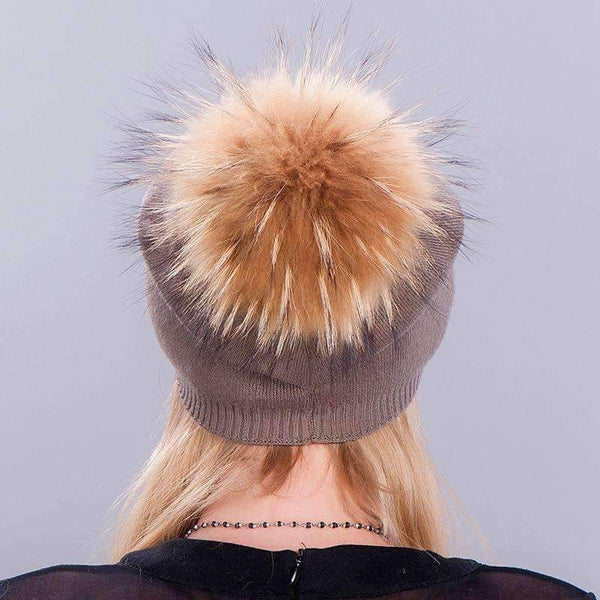 Planet Gates Casual Fur Pom Pom Ball Winter Cap Hat Knitted Winter Hat For Women Girl 's Knitted Beanies Hat Cap Casquette Female Beanies Cap