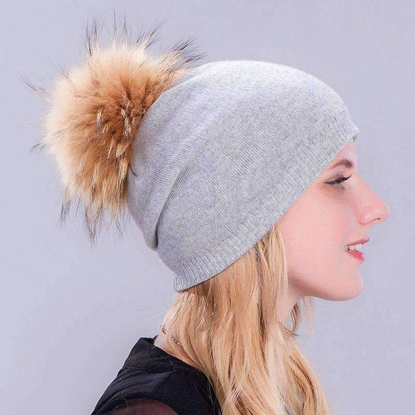 Casual Fur Pom Pom Ball Winter Cap Hat Knitted Winter Hat For Women Girl S Knitted Beanies Hat Cap Casquette Female Beanies Cap