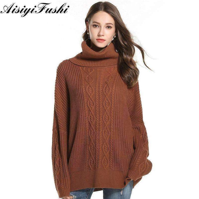 Planet Gates Casual Korean Pullover Sweater Knitted Winter Turtleneck Women Jumper White Oversized Sweater Loose Long Pull Femme 2018