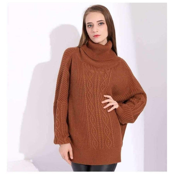 Planet Gates Casual Korean Pullover Sweater Knitted Winter Turtleneck Women Jumper White Oversized Sweater Loose Long Pull Femme 2018