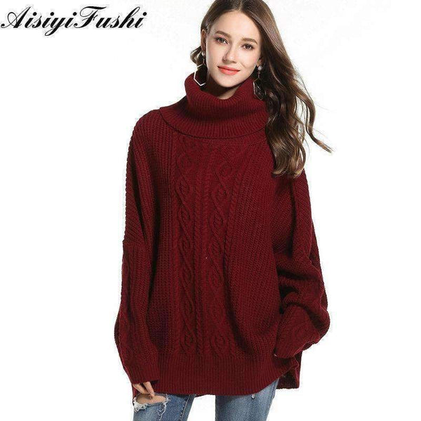 Planet Gates Casual Korean Pullover Sweater Knitted Winter Turtleneck Women Jumper White Oversized Sweater Loose Long Pull Femme 2018