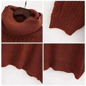 Planet Gates Casual Korean Pullover Sweater Knitted Winter Turtleneck Women Jumper White Oversized Sweater Loose Long Pull Femme 2018