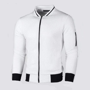 Planet Gates Casual Men's Cardigan Sweatshirt Stand Collar Slim Fit Sweatshirt Men's Long Sleeve Zip Knit Cardigan Sweatshirt