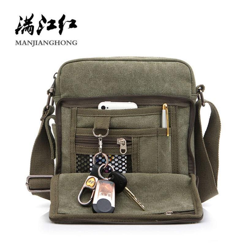 Planet Gates Casual Messenger Bags Men Canvas Leisure Men Shoulder Bags Vintage Small Crossbody Satchel Bag For Men 1092-1