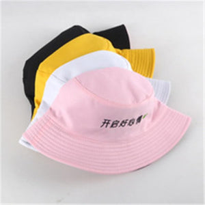 Planet Gates Casual Sun Hat Letter Bucket Hat Men Women Bob Hip Hop Caps Summer Panama Foldable Double Sided Dance Hat Casual