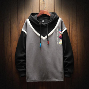 Planet Gates Casual Sweatshirts Hoodie Harajuku Vintage Painted Style Splicing Hip Hop Creativity Streetwear Male 2021 Cotton Men Hoodies