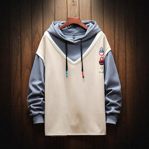 Planet Gates Casual Sweatshirts Hoodie Harajuku Vintage Painted Style Splicing Hip Hop Creativity Streetwear Male 2021 Cotton Men Hoodies