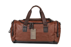 Planet Gates Casual Travel Duffel Bag PU Leather Men Handbags Big Large Capacity Travel Bags Black Mens Messenger Bag Tote JXY815