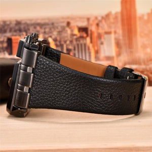 Planet Gates Casual Wristwatch Square Dial Wide Strap Men's Quartz Watch Luxury Brand Male Clock Super Big Men Watches montre homme