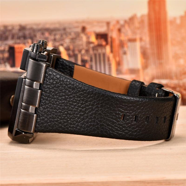 Planet Gates Casual Wristwatch Square Dial Wide Strap Men's Quartz Watch Luxury Brand Male Clock Super Big Men Watches montre homme