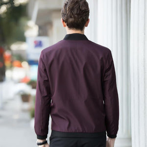 Planet Gates Casual Zipper Fly Mens Jackets And Coats Fashion Brand Pure Color Long Sleeve Loose Bomber Jacket Men Overcoat