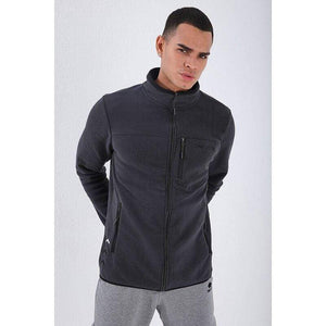 Planet Gates Casual Zipper Sweatshirts Male Tracksuit Fashion Jacket Mens Clothing Outerwear Sweatshirt Men's Pocket Zipper Sweatshirt Slim Fit Stand Collar Fleece No Hoodie Sport Clothing 87890