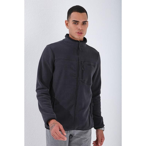 Planet Gates Casual Zipper Sweatshirts Male Tracksuit Fashion Jacket Mens Clothing Outerwear Sweatshirt Men's Pocket Zipper Sweatshirt Slim Fit Stand Collar Fleece No Hoodie Sport Clothing 87890