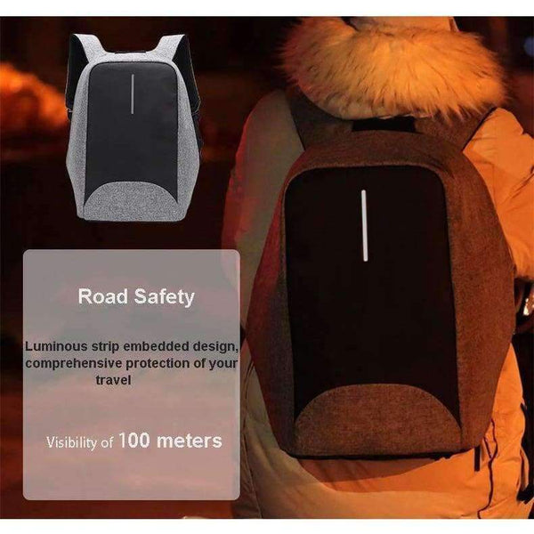 Planet Gates CB8001 Black / 15 Inches Cool Bell Brand Waterproof 15.6 inch Men Women Backpack Anti-theft Business Backpack Bag for Laptop Computer External USB Charge