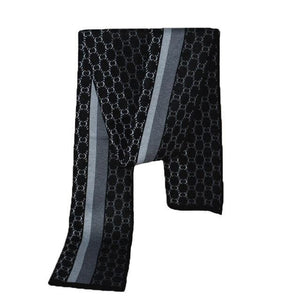 Planet Gates CCblack / AS picture Men's Winter Cotton Scarf Luxury Brand Design Shawls Fashion Designer Thick Wraps Men business