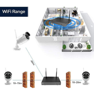 Planet Gates CCTV System 8ch HD Wireless NVR kit 3TB HDD Outdoor IR Night Vision IP Wifi Camera Security System Surveillance Hiseeu