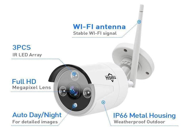 Planet Gates CCTV System 8ch HD Wireless NVR kit 3TB HDD Outdoor IR Night Vision IP Wifi Camera Security System Surveillance Hiseeu