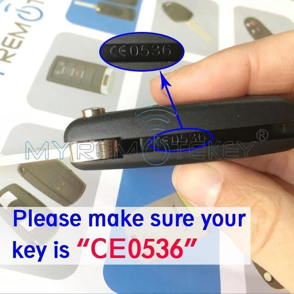Planet Gates CE0536 207 307 308 car Flip remote key 2 Button 434mhz VA2 key blade for Peugeot   remtekey
