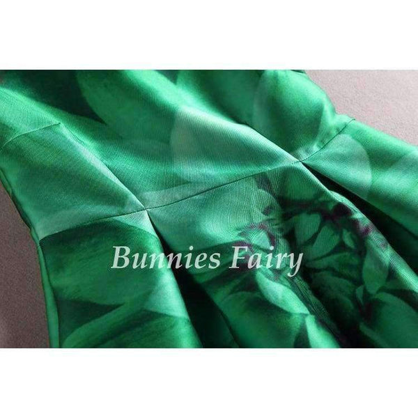 Planet Gates Celebrity-inspired Women Elegant Vintage Retro Flower Floral Print Vest Dresses Sleeveless O-Neck Vestido de Fiesta