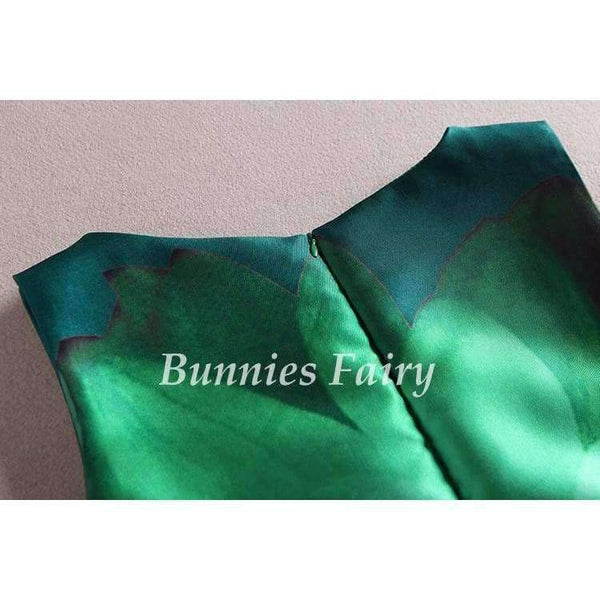 Planet Gates Celebrity-inspired Women Elegant Vintage Retro Flower Floral Print Vest Dresses Sleeveless O-Neck Vestido de Fiesta