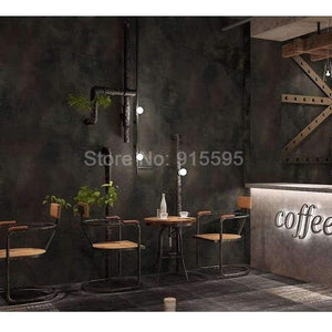 Retro Plain Grey Cement PVC Vinyl Wallpaper For Walls Living Room Bar Cafe Restaurant Clothing Shop Background Wallpaper Roll - Planet Gates