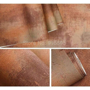 Planet Gates Cement Ash / 5.3㎡ Retro Plain Grey Cement PVC Vinyl Wallpaper For Walls Living Room Bar Cafe Restaurant Clothing Shop Background Wallpaper Roll