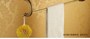 Planet Gates Ceramic Bathroom Products Round Base Brushed Accessories Set Antique Brass Bath Hardware Sets wall mounted anqtiue bathroom set