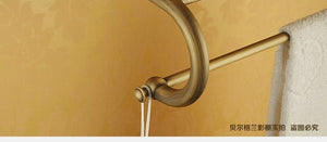 Planet Gates Ceramic Bathroom Products Round Base Brushed Accessories Set Antique Brass Bath Hardware Sets wall mounted anqtiue bathroom set