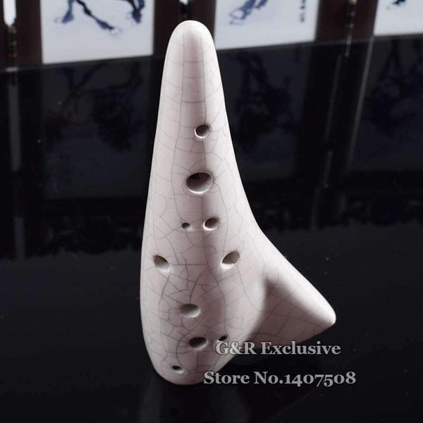 Planet Gates Ceramic Ocarina Submarine Soprano C Glazed Flute Tenor Flauta 12 Hole Okarina Wind Musical Instrument Ice-crack Kiln-fired