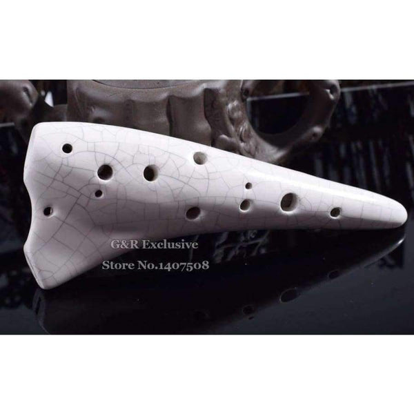 Planet Gates Ceramic Ocarina Submarine Soprano C Glazed Flute Tenor Flauta 12 Hole Okarina Wind Musical Instrument Ice-crack Kiln-fired