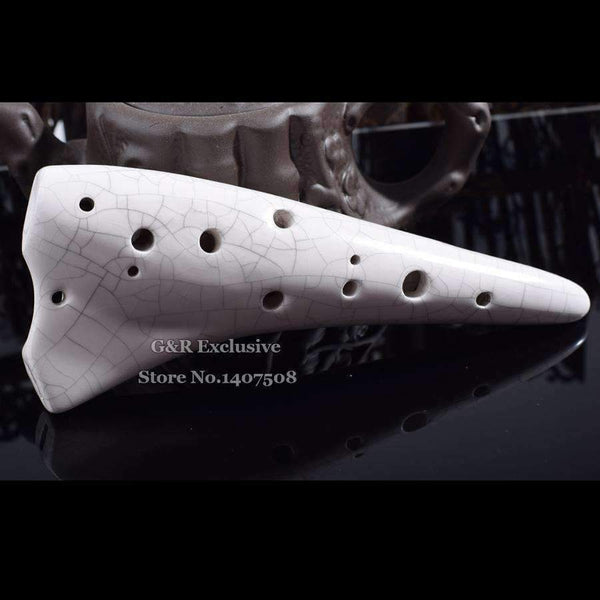 Planet Gates Ceramic Ocarina Submarine Soprano C Glazed Flute Tenor Flauta 12 Hole Okarina Wind Musical Instrument Ice-crack Kiln-fired