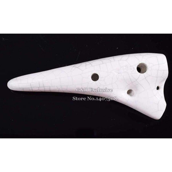 Ceramic Ocarina Submarine Soprano C Glazed Flute Tenor Flauta 12 Hole Okarina Wind Musical Instrument Ice-crack Kiln-fired