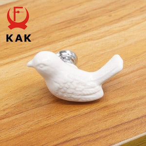 Ceramic Peace Dove Drawer Knobs 3D Cartoon Bird Cabinet Cupboard Handles Novelty Creative Fashion Furniture Handles Hardware