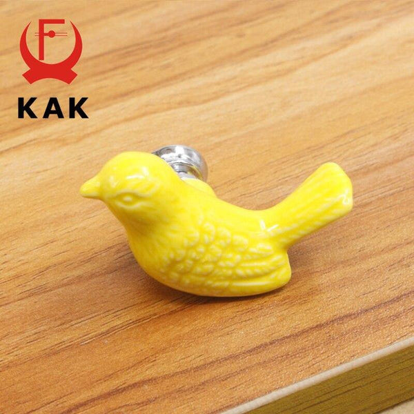 Ceramic Peace Dove Drawer Knobs 3D Cartoon Bird Cabinet Cupboard Handles Novelty Creative Fashion Furniture Handles Hardware
