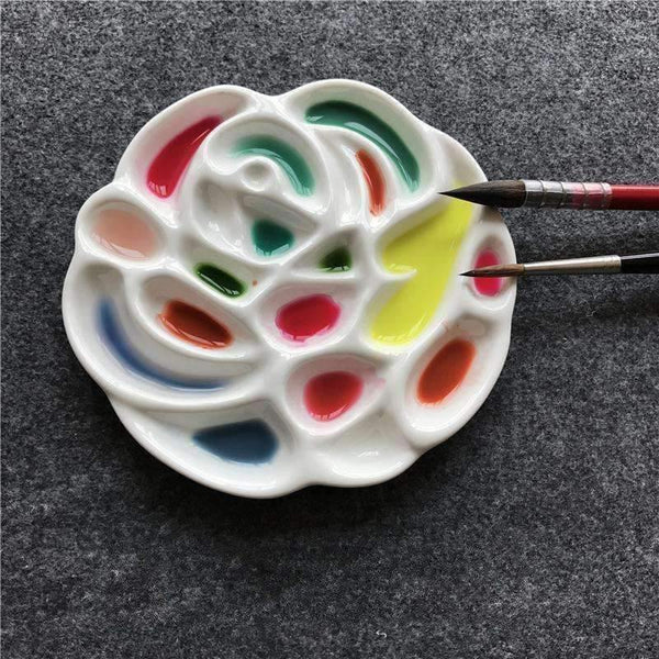 Planet Gates Ceramics Artist Paint Watercolor Palette Tray for Watercolor Art Painting Supplies